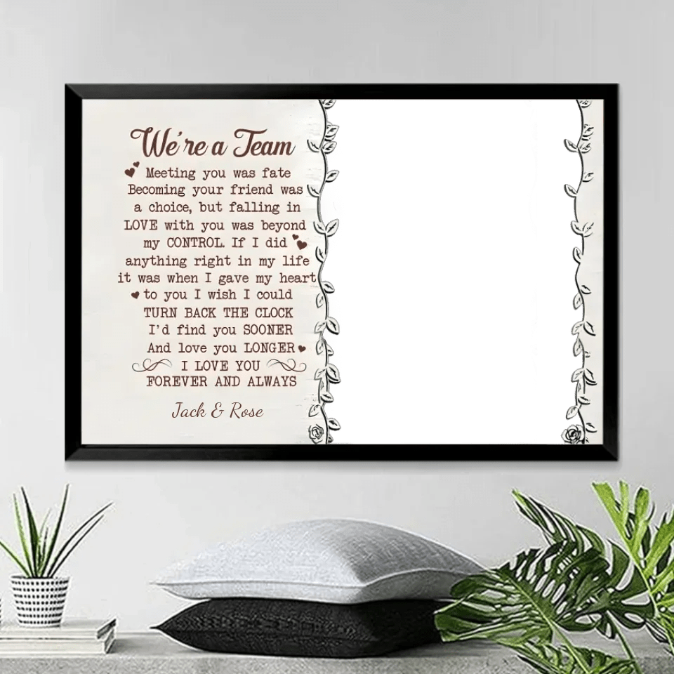 We're a team custom photo canvas poster gift for couple 731592 - 731669 - DiyGiftly