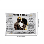 We're A Team I Got Us Black African Couple - Personalized Photo Pillow 712534 - B - DiyGiftly