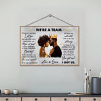 We're A Team I Got Us Black African Couple - Personalized Photo Wooden Plaque 712534 - DiyGiftly