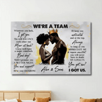 We're A Team I Got Us Black African Couple - Personalized Photo Wrapped Canvas 712534 - 715199 - DiyGiftly