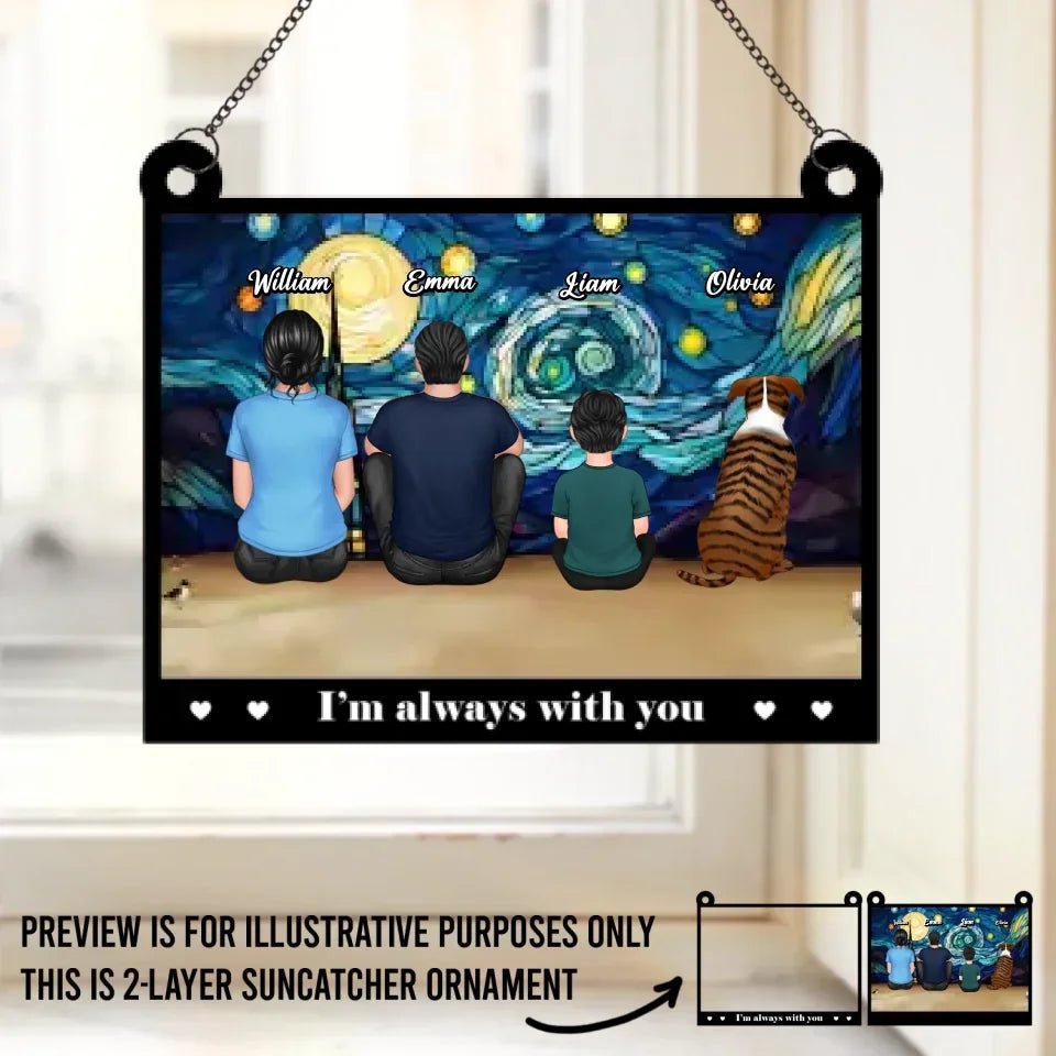 acrylic suncatcher personalized design window remembrance decor 8in 20cm 20cm