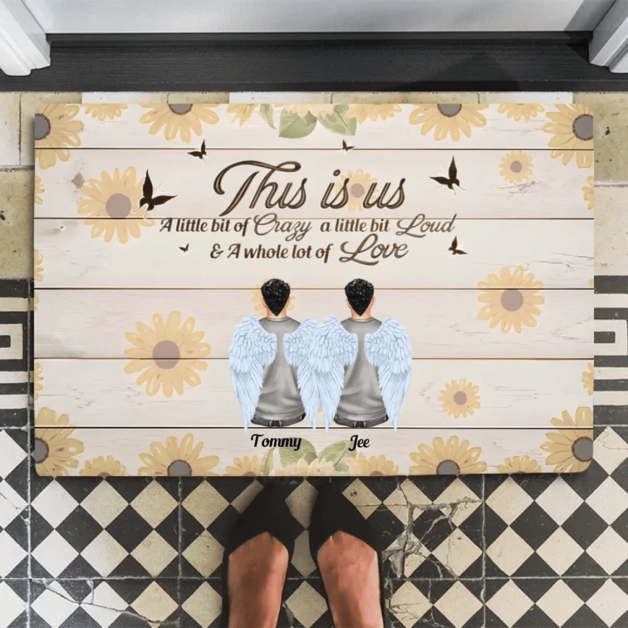 What We Love Most About Our Home - Personalized floor mat - Anniversary Gift For Family 711112 - D - DiyGiftly