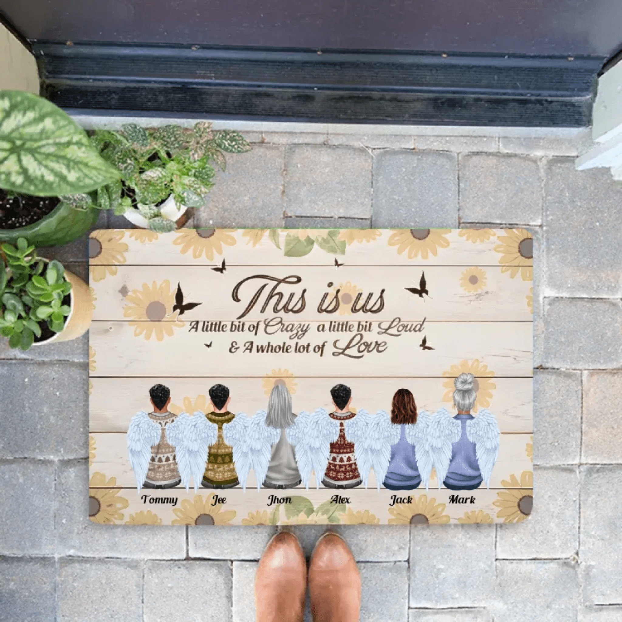 What We Love Most About Our Home - Personalized floor mat - Anniversary Gift For Family 711112 - D - DiyGiftly