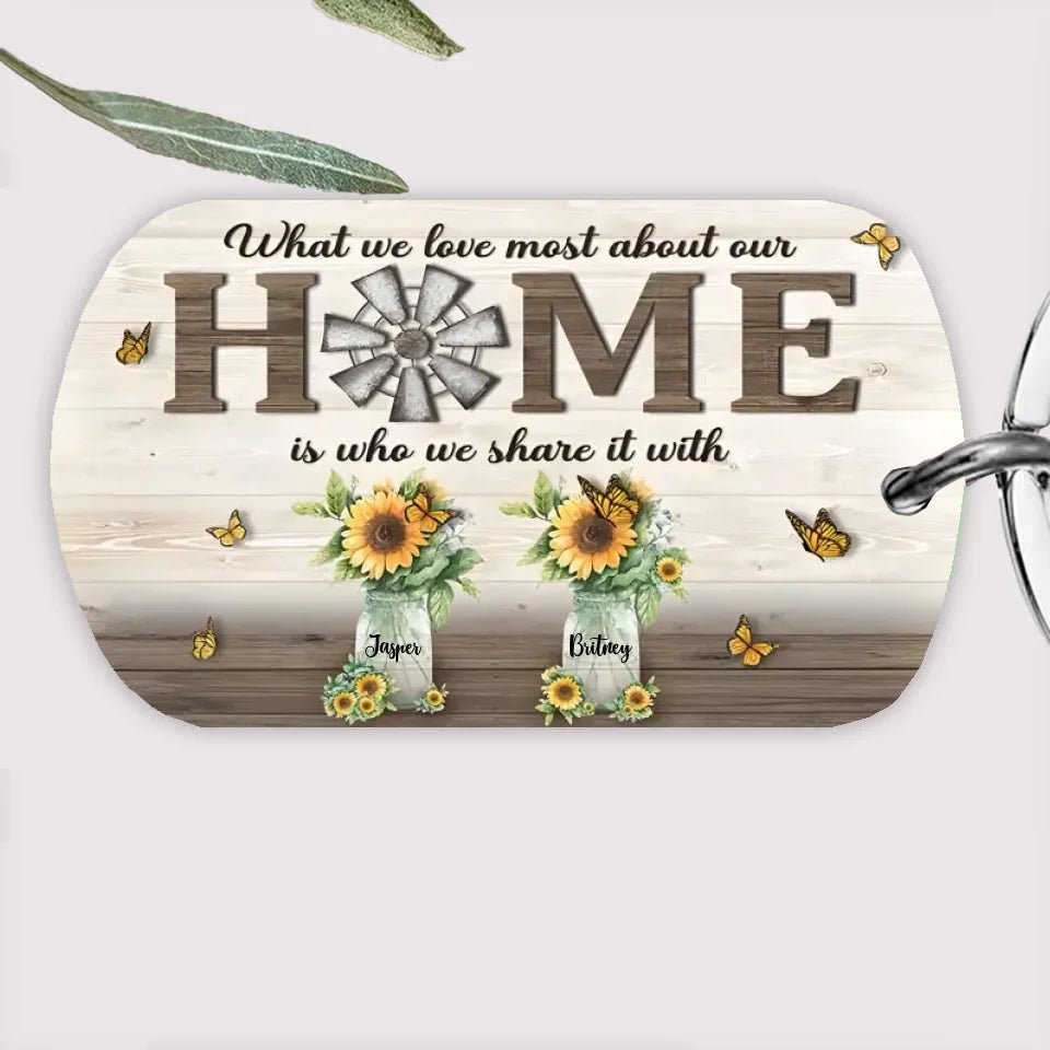 What We Love Most About Our Home - Personalized Horizontal Keychain - Gift For Couples, Husband Wife 734553 - DiyGiftly