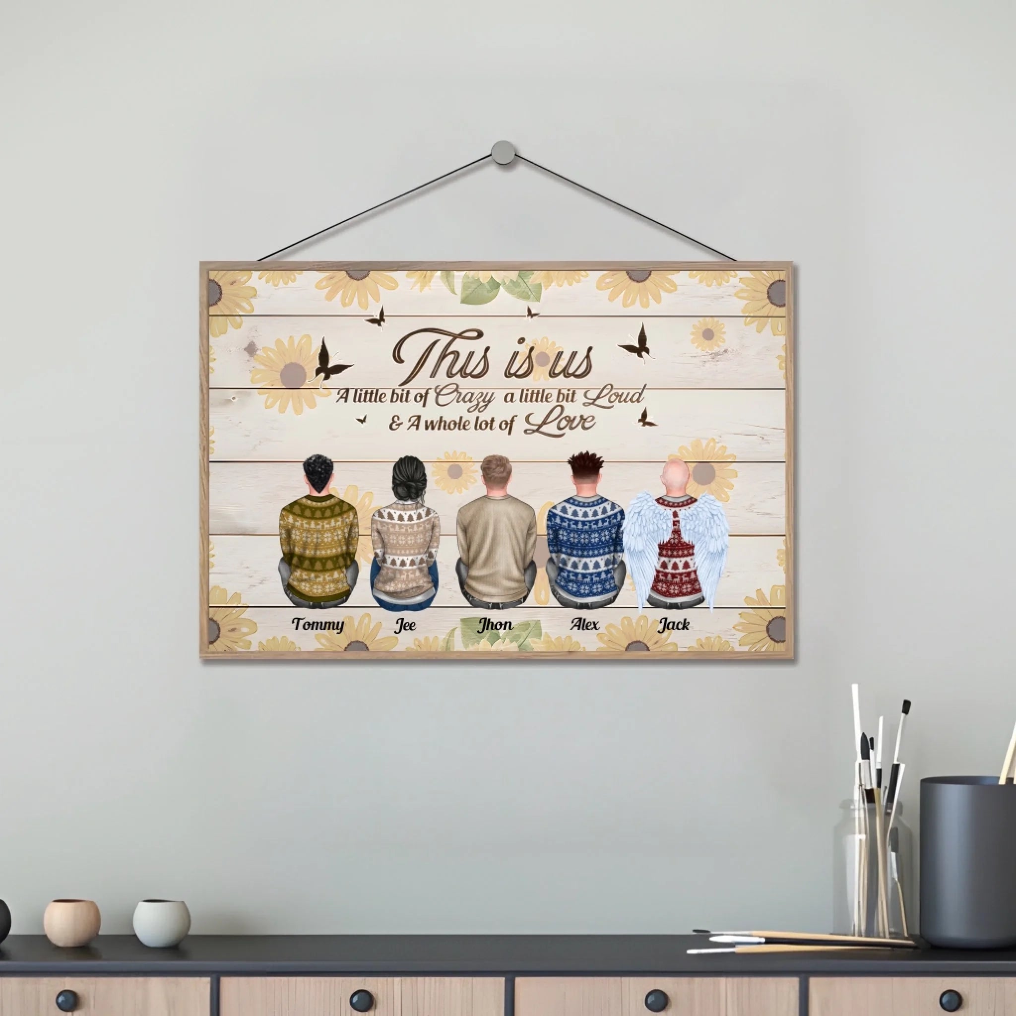 What We Love Most About Our Home - Personalized Wooden Plaque - Anniversary Gift For Family 711112 - DiyGiftly