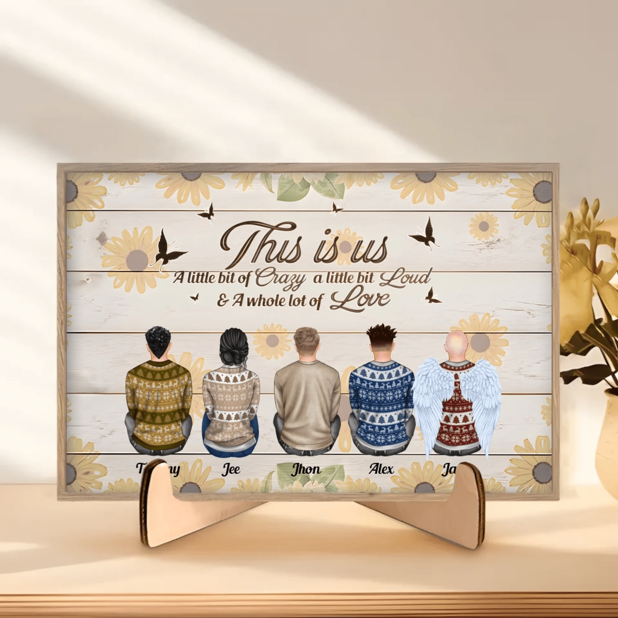 What We Love Most About Our Home - Personalized Wooden Plaque - Anniversary Gift For Family 711112 - DiyGiftly