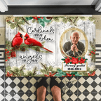 When Angels Are Near Memorial Cardinal, Fathers Day In Heaven Gifts Doormat 710279 - D - DiyGiftly