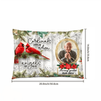 When Angels Are Near Memorial Cardinal, Fathers Day In Heaven Gifts Pillow 710279 - B - DiyGiftly