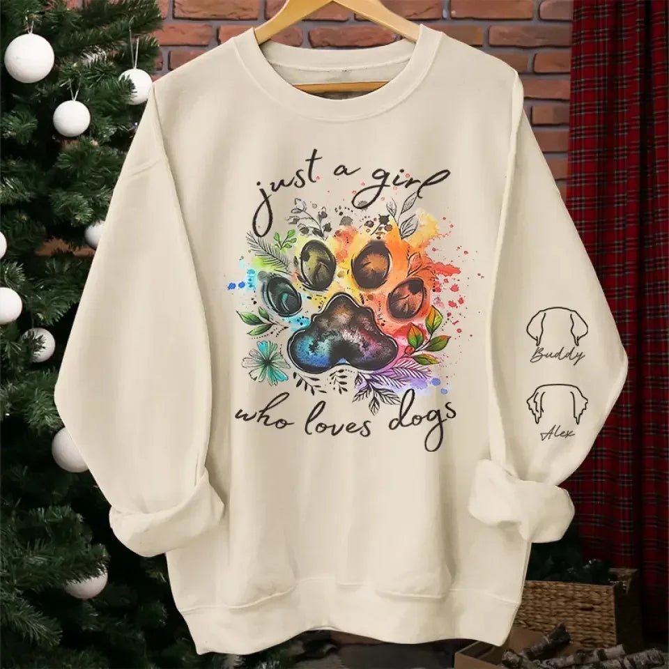 When I Needed A Hand, I Found A Paw - Dog & Cat Personalized Custom Unisex Sweatshirt With Design On Sleeve - Gift For Pet Owners, Pet Lovers 686987 - DiyGiftly