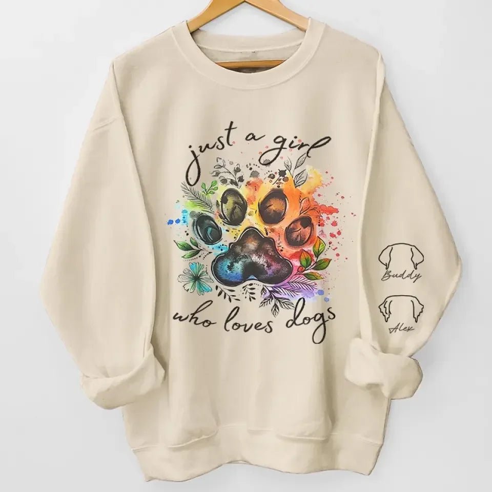 When I Needed A Hand, I Found A Paw - Dog & Cat Personalized Custom Unisex Sweatshirt With Design On Sleeve - Gift For Pet Owners, Pet Lovers 686987 - DiyGiftly