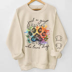 When I Needed A Hand, I Found A Paw - Dog & Cat Personalized Custom Unisex Sweatshirt With Design On Sleeve - Gift For Pet Owners, Pet Lovers 686987 - DiyGiftly