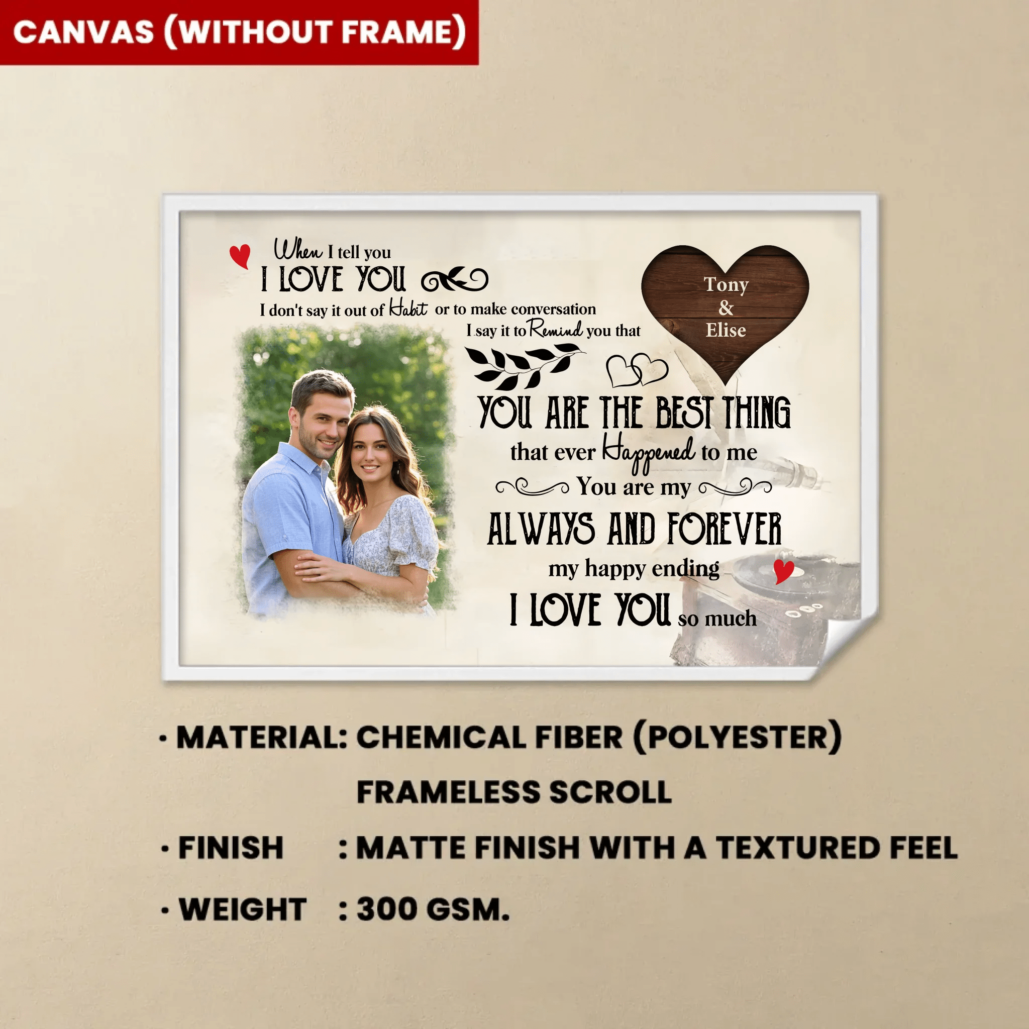 When I teel you I LOVE YOU - Personalized Custom Poster/Canvas Print 760312 - DiyGiftly