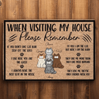 When Visiting My House Please Remember - Personalized Doormat 682155 - DiyGiftly