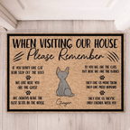 When Visiting My House Please Remember - Personalized Doormat 682155 - DiyGiftly