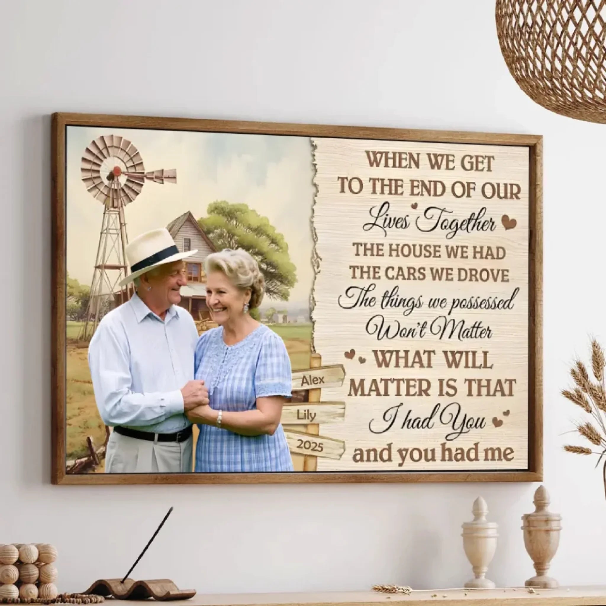 when we get to the end of our lives wrapped poster or canvas personalized photo keepsake anniversary gift