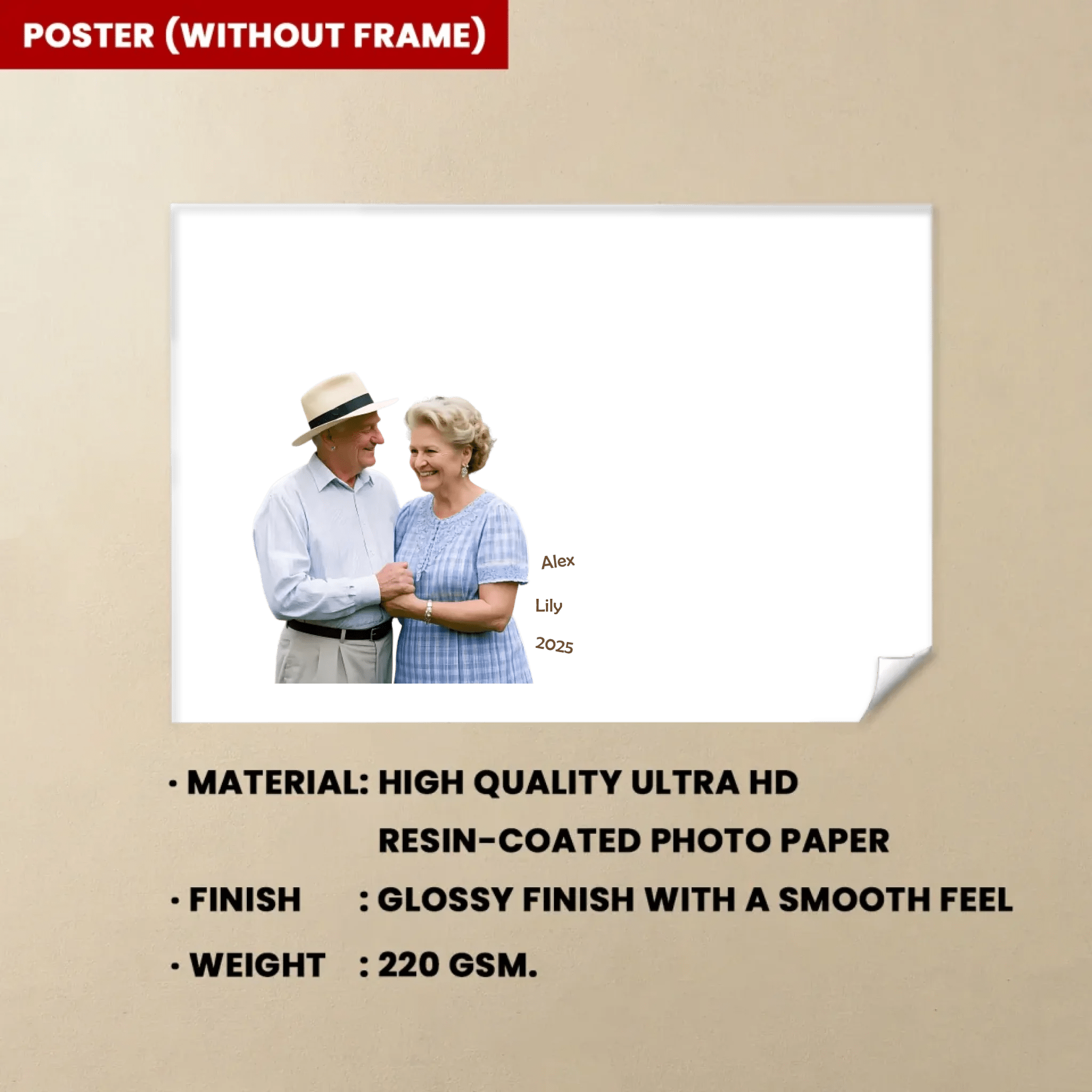 wrapped poster or canvas when we get to the end of our lives personalized photo keepsake