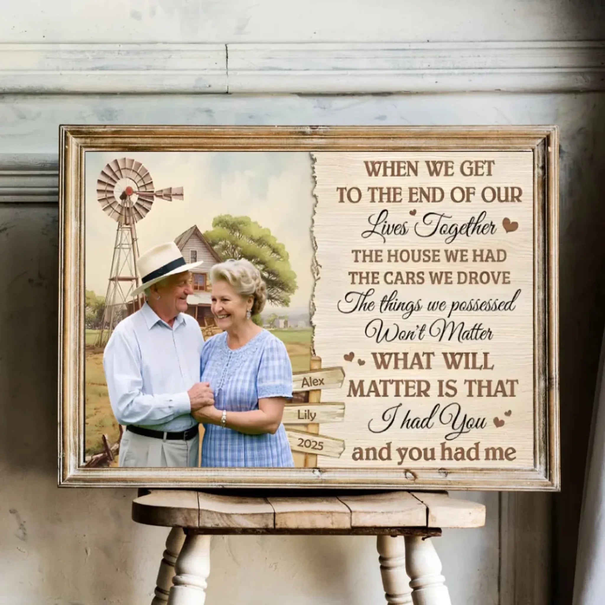 when we get to the end of our lives wrapped poster or canvas personalized photo anniversary gift