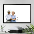 wrapped poster or canvas with personalized photo when we get to the end of our lives anniversary gift