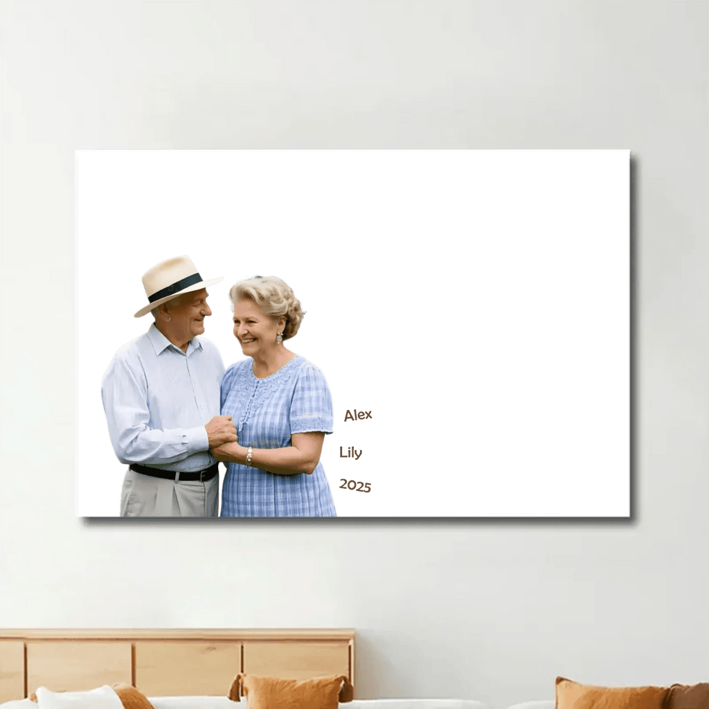 photo keepsake wrapped poster or canvas with personalized photo anniversary gift