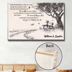 canvas when we get to the end of our lives together old couples personalized names romantic couple artwork