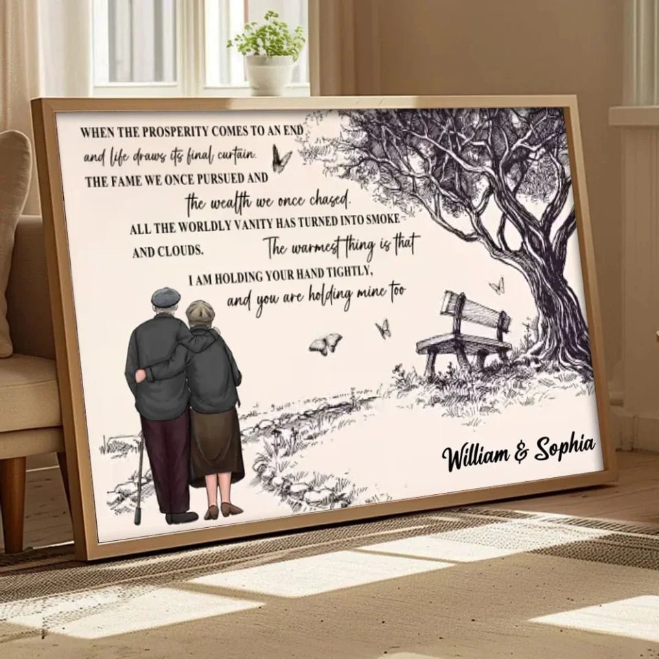 when we get to the end of our lives together old couples romantic couple artwork canvas anniversary gift