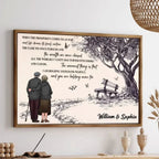 personalized canvas when we get to the end of our lives together old couples romantic couple artwork anniversary gift