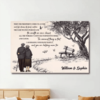 canvas with personalized names when we get to the end of our lives together old couples anniversary gift
