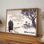 when we get to the end of our lives together old couples canvas personalized names anniversary gift
