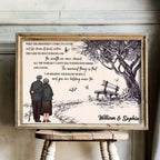 when we get to the end of our lives together old couples canvas personalized names romantic couple artwork anniversary gift