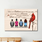 cardinal canvas personalized photo wooden memorial keepsake poster and canvas
