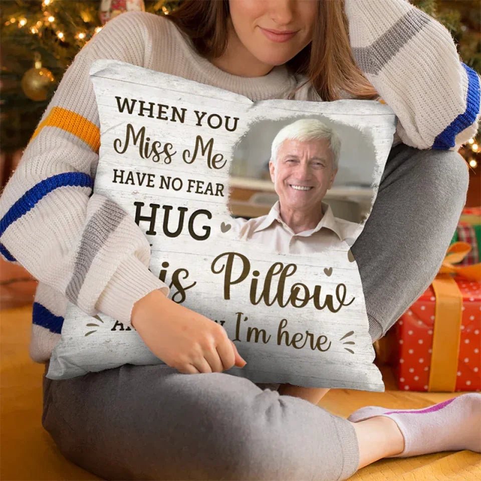 personalized photo with custom text pillow photo tribute