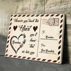 whenever you touch this heart poster personalized names mothers day gift for grandma