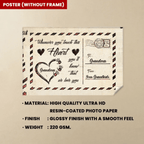 whenever you touch this heart gift poster personalized names mothers day gift for grandma