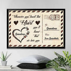 whenever you touch this heart custom name design poster mothers day gift for grandma