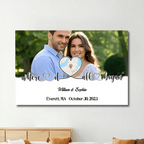Canvas or Poster Print with Personalized Photo and Map Wall Art Poster and Canvas Poster Without Frame