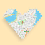 "Where Our Love Story Begins" – Personalized LEGO® Map Heart, Custom Location Print Brick Keepsake – Romantic Gift for Engagement, Wedding, Anniversary, Valentine's Day or New Home 1157628 - DiyGiftly
