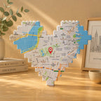 "Where Our Love Story Begins" – Personalized LEGO® Map Heart, Custom Location Print Brick Keepsake – Romantic Gift for Engagement, Wedding, Anniversary, Valentine's Day or New Home 1157628 - DiyGiftly