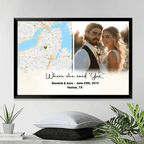 Where She Said Yes Custom Map Poster 747841 - DiyGiftly