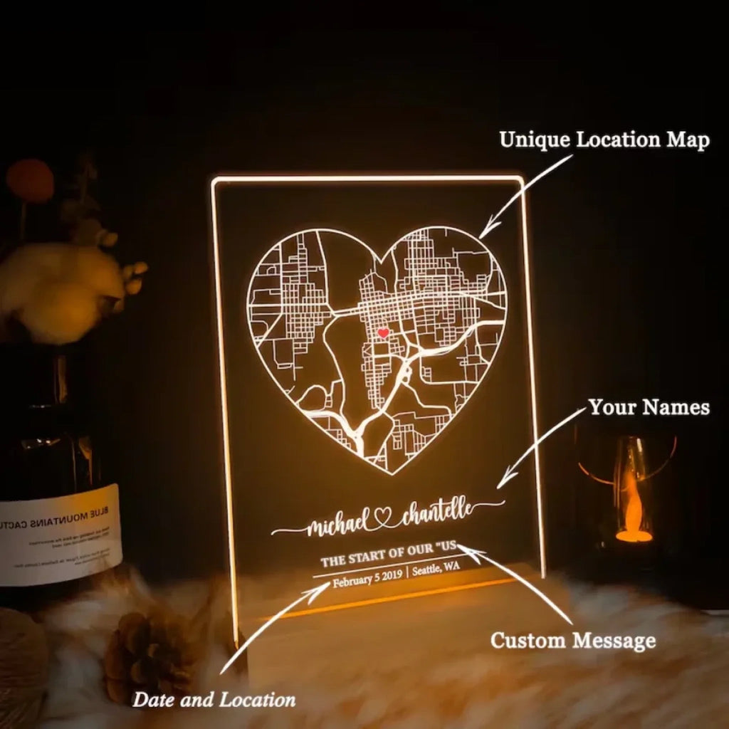 Where We Met Map, Personalised Anniversary gift, Where We Met Gift, First Date Gift, First Anniversary gift for him and her 760449 - DiyGiftly