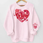 Wherever She Is, That's Where My Home Is - Couple Personalized Custom Unisex Sweatshirt With Design On Sleeve - Gift For Husband Wife, Anniversary 685998 - DiyGiftly