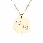 "Wherever You Are, You're Home to Me" – Long Distance Two Home State Map Necklace – Personalized Custom Country Map Couple Necklace – Perfect Relationship & Anniversary Gift 1145845 - DiyGiftly