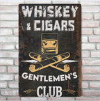 Whiskey & Cigars - Metal Sign - Custom Metal Sign - Iron & Aluminum Sign 754146 - 754148 - DiyGiftly