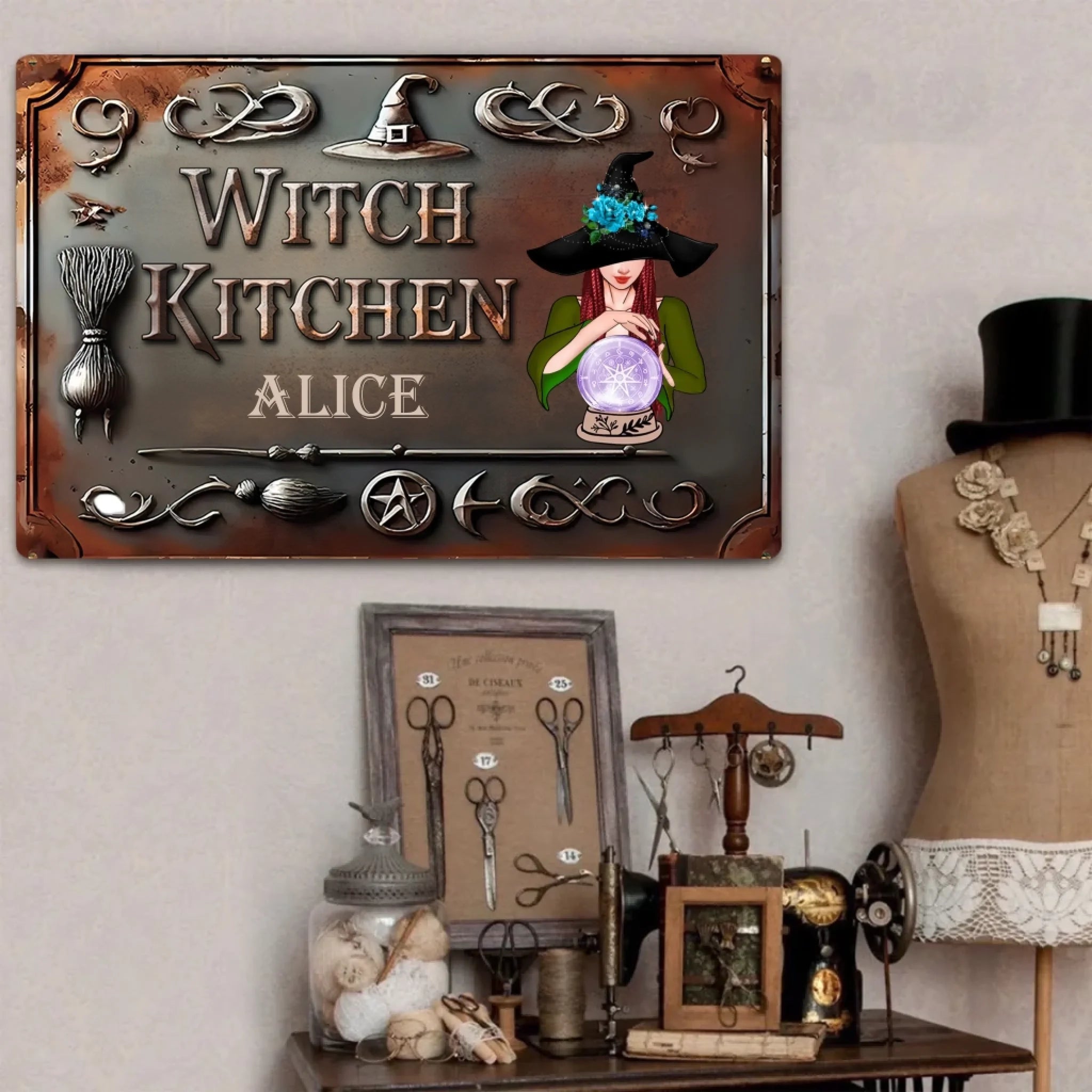 Witch House - Personalized Witch Rectangle Metal Sign 736203 - 736311 - DiyGiftly
