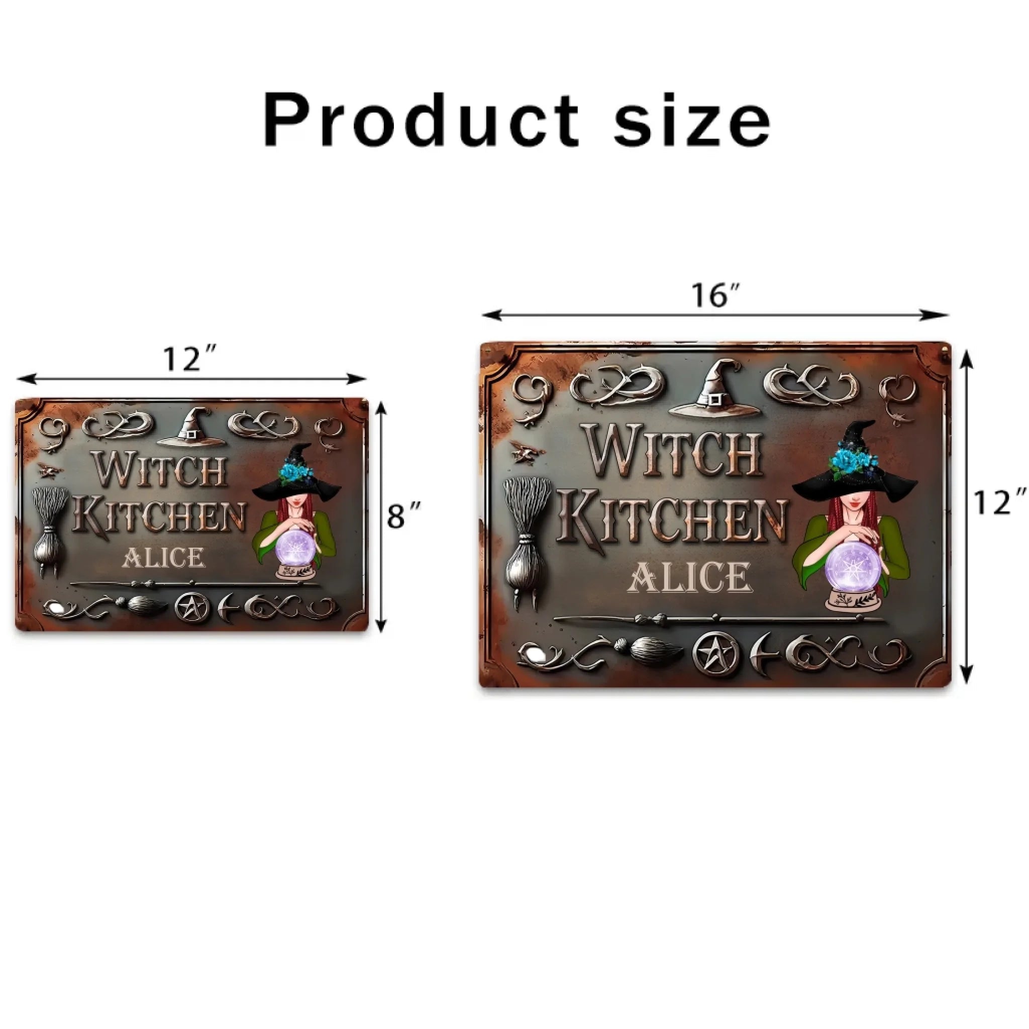 Witch House - Personalized Witch Rectangle Metal Sign 736203 - 736311 - DiyGiftly