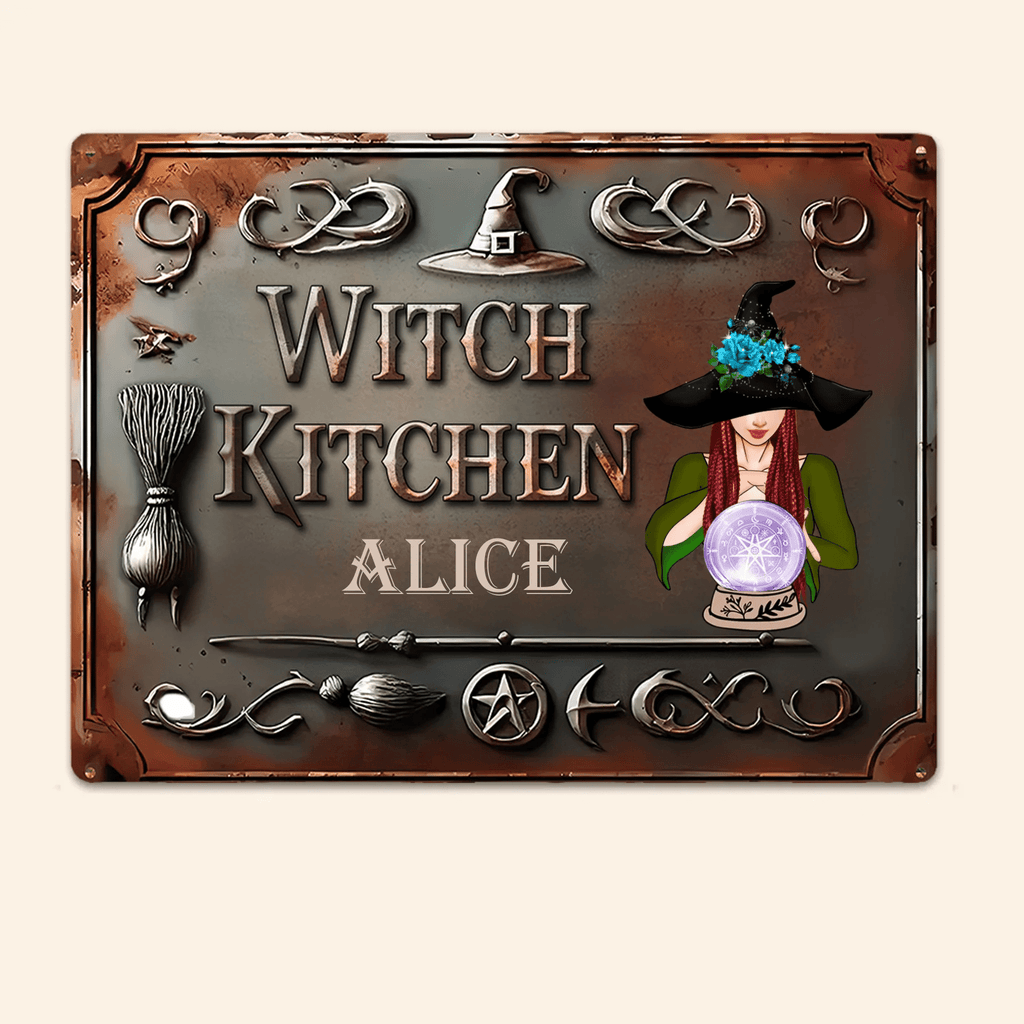 Witch House - Personalized Witch Rectangle Metal Sign 736203 - 736311 - DiyGiftly