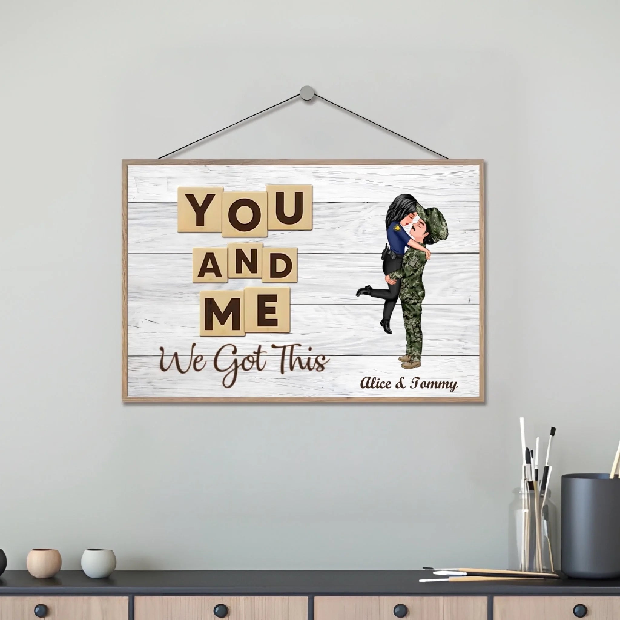 Wood Background You & Me We Got This Couple Personalized Wooden Plaque 708051 - DiyGiftly