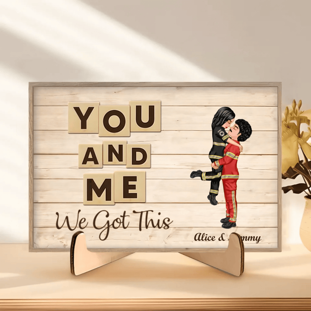 Wood Background You & Me We Got This Couple Personalized Wooden Plaque 708051 - DiyGiftly
