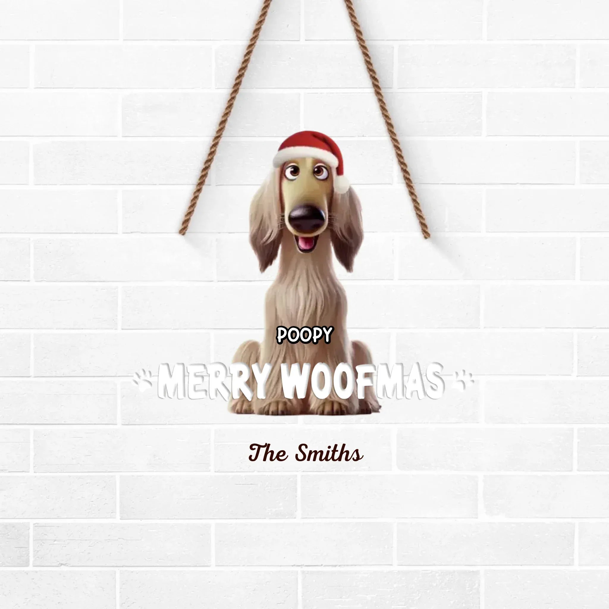 Wooden Custom Sign – Personalized Gift for Dog Moms/Dads – Funny “Merry Woofmas” Edition 1055474 - DiyGiftly