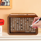 Wooden Money Box Reusable Money Box with Counter Piggy Bank for Adults Kids - DiyGiftly