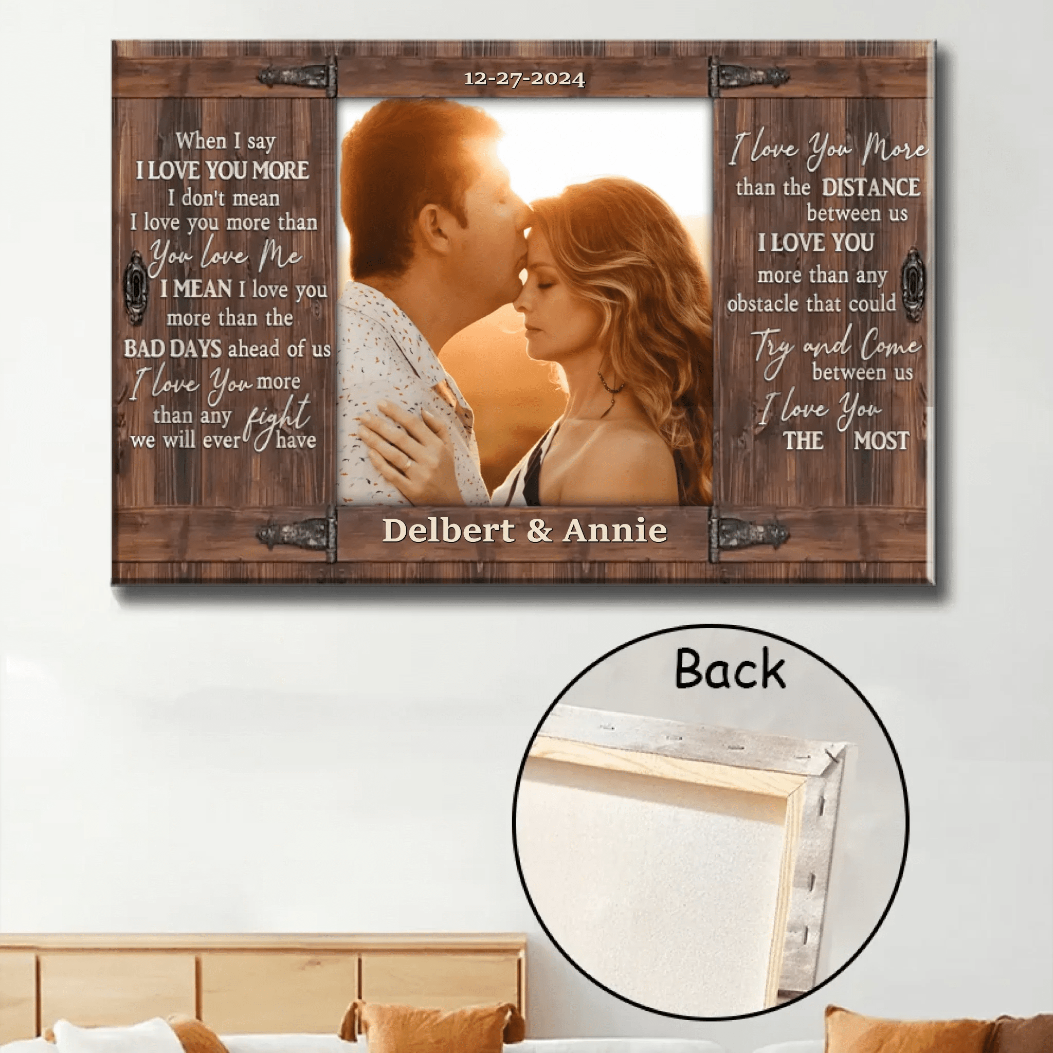 Wooden Window Rustic Canvas Wall Art Anniversary Gift For Him 761169 - DiyGiftly